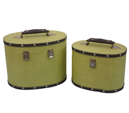Mustard Yellow Texture Mini-Trunks (Set of 2) - Rounded Style 