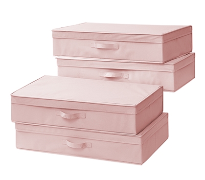 TUSK Underbed Folding Box 4-Pack - Rose Quartz 