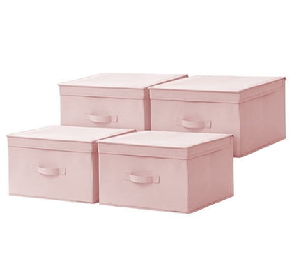TUSK Jumbo Storage Box 4-Pack - Rose Quartz 