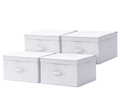 TUSK Jumbo Storage Box 4-Pack - White 