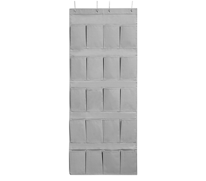 Hanging Over-The-Door Shoe Pockets - TUSK College Storage - Alloy 