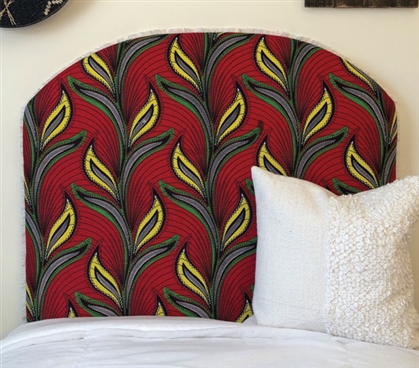 Tunisian Husk College Headboard with Fringe - Arched 