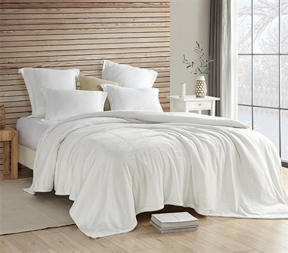 Coma Inducer Twin XL Blanket - Wait Oh What - Farmhouse White 