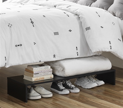 Yak About It -Bi Level Shoe Storage Organizer - Black 