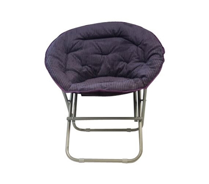 Comfy Corduroy Moon Chair - Uptown Purple 