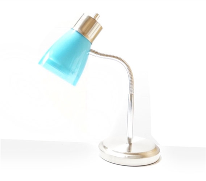 Gooseneck College Desk Lamp - Aqua 