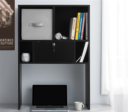 Yak About It Locking Safe Bookshelf - Desktop - Black 