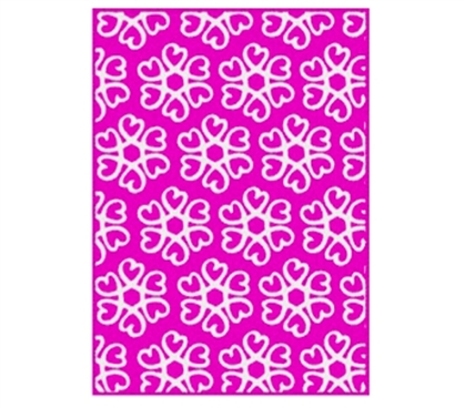 Hearts Blossom Rug - Pink and White 