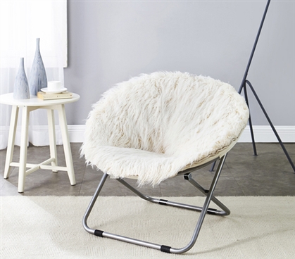Fur Moon Chair - Polar White 