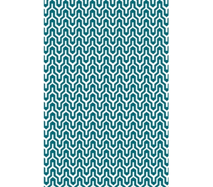 Torrent College Rug - Teal and White 