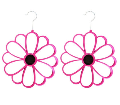 Flower Petal Hangers - Scarf/Belt/Accessory Hangers - Hot Pink (2 Pack) 