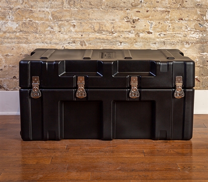 The Iron Brick Trunk - STRONGEST College Trunk - Black (USA Made) 