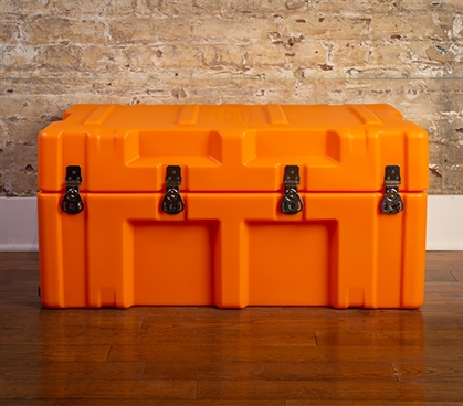 The Iron Brick Trunk - STRONGEST College Trunk - Orange (USA Made) 