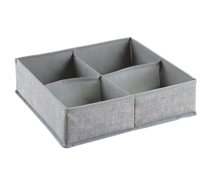 Gray Large 4 Compartment Dorm Organizer 