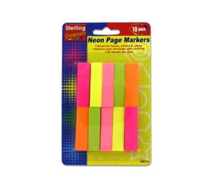 Neon Sticky Page Markers 