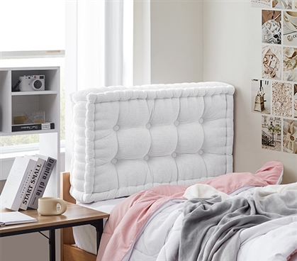 Rainha - Ultra Thick Tufted College Headboard - Pure White 