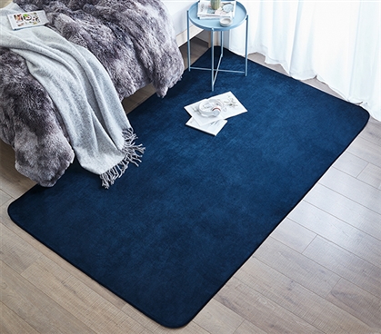 The Machine Washable Dorm Rug - Navy Blue 