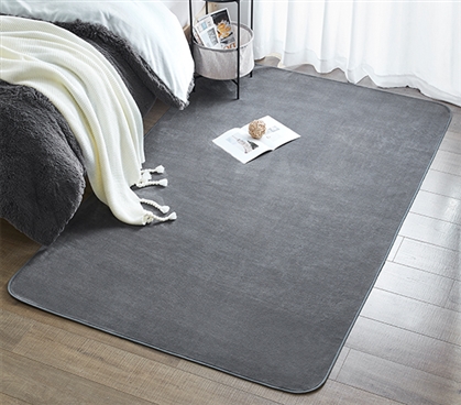 The Machine Washable Dorm Rug - Steele Gray 