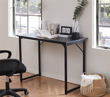 Suprima Desk - Space Saver Style - Black 