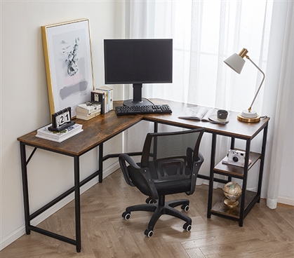 Suprima Desk - Corner Extra Desktop - Hickory Teak 