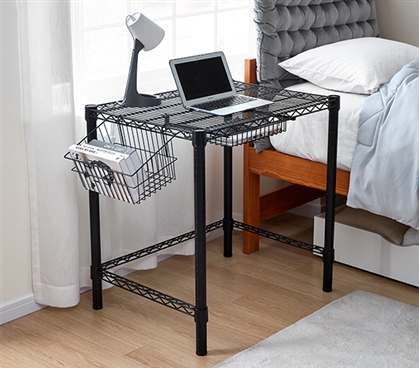 Suprima Heavy Duty Carbon Steel Desk - Compact Size - Black 
