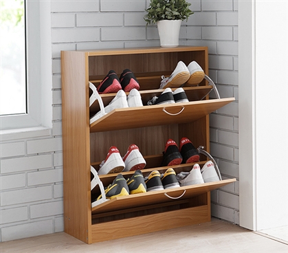 Yak About It Double Door Shoe Cabinet - Beech 