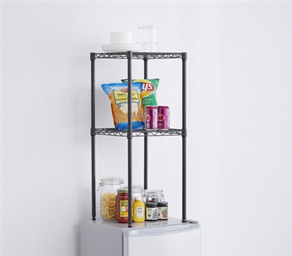 Suprima Mini-Fridge Organizer Shelves - Gunmetal Gray 