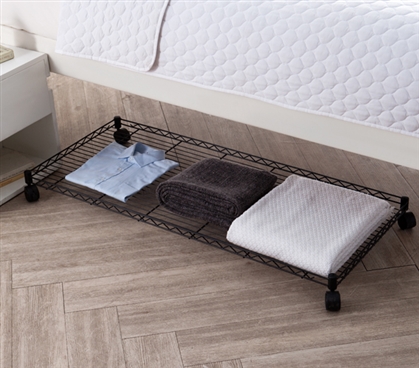 Suprima Rolling Underbed Storage Shelf - Black 