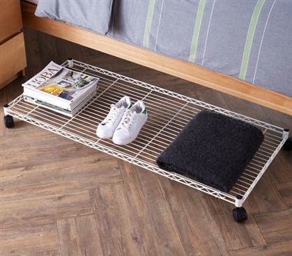 Suprima Rolling Underbed Storage Shelf - White 