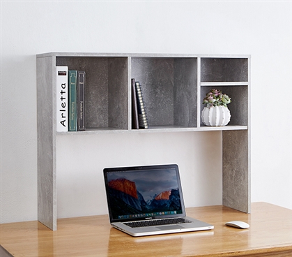 The College Cube - Dorm Desk Bookshelf - Marble Gray 