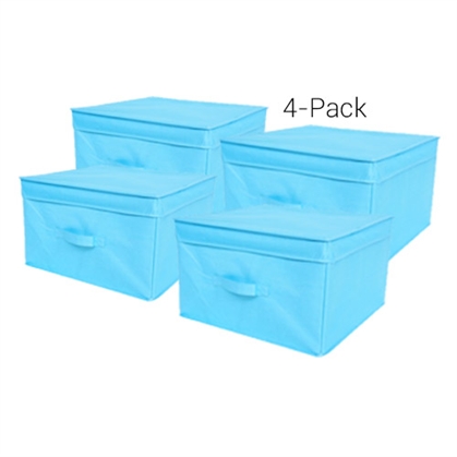 TUSK Jumbo Storage Box 4-Pack - Aqua 