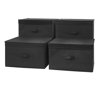 TUSK Jumbo Storage Box 4-Pack - Black 
