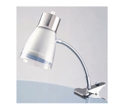 Aglow Dorm Clip Lamp - Clear White 